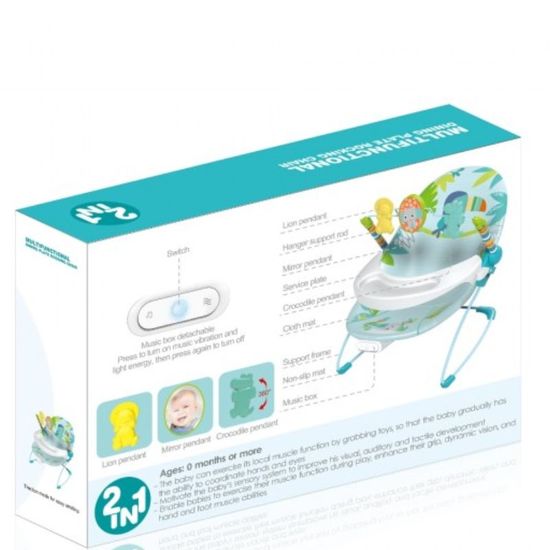 Balansoar Papagal 2in1 YAYA DUCK BABYLOVE 3689-3, verde, ZJA347343, 4 image
