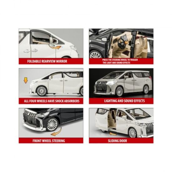 Модель автомобиля Alphard CHE ZHI CZ601B, 1:24, металл, со звуками и подсветкой, ZJA357751, изображение 4
