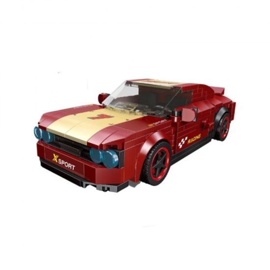 Конструктор Красная машинка JIE STAR 58015 с откатным механизмом, ZJA351124 247 элементова, изображение 3