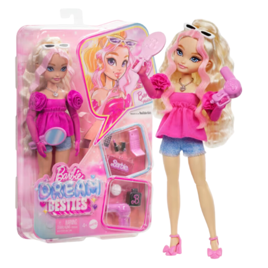 Papusa BARBIE Dream Besties, Malibu, cu accesorii, 2 image