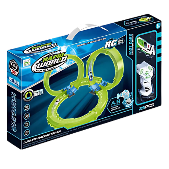 Автотрек ESSA TOYS, с радиоуправлением, светом, 25 деталей, изображение 5