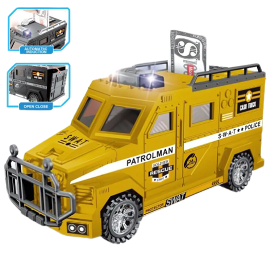 Электронная копилка ESSA TOYS, "Сейф-машина", желтая, изображение 3