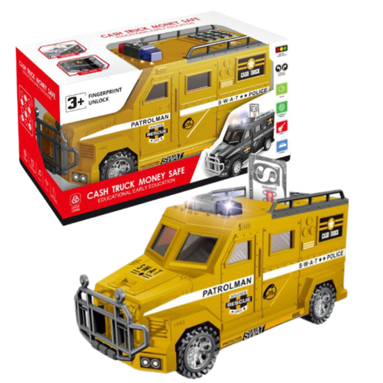 Электронная копилка ESSA TOYS, "Сейф-машина", желтая, изображение 2