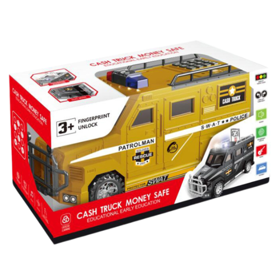 Электронная копилка ESSA TOYS, "Сейф-машина", желтая, изображение 4