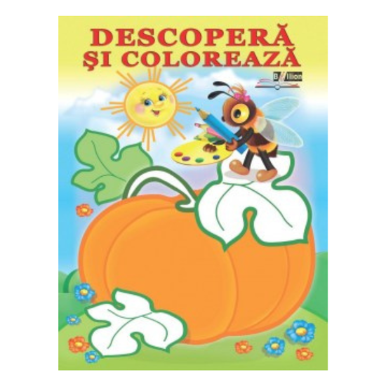Carte de colorat BIBLION, DESCOPERA SI COLOREAZA, legume