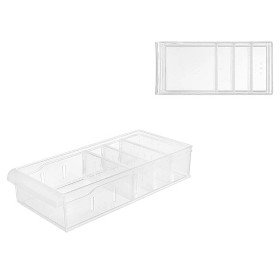 Organizator pentru pastrare Econova Rolly, transparent, 1.5 l, 11.8x26.2x5.7 cm