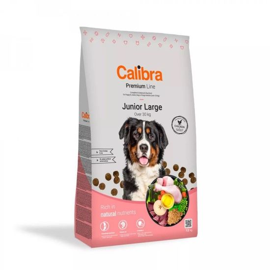 Hrana uscata CALIBRA Dog Premium Line Junior Large, 12kg