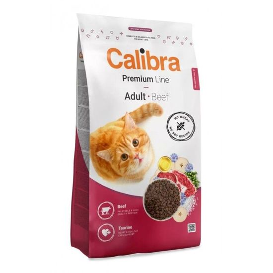 Hrana uscata CALIBRA Cat Premium Line Adult Beef, 2kg