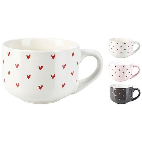 Cana Sf.Valentine Hearts, ceramica, 450ml, 2 image