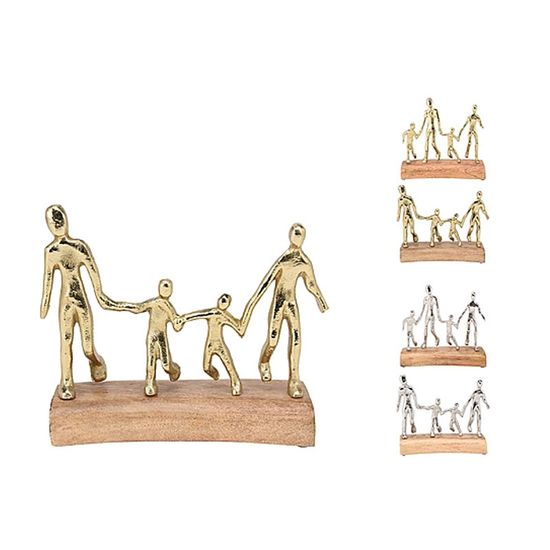 Figurina "Familie" 25x24cm, metal/lemn, 2 image