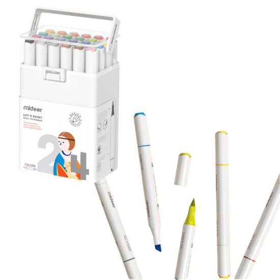 Set markere pentru schita, cu 2 capete, 24 culori