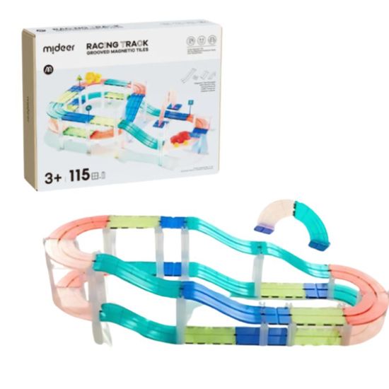 Set de constructie magnetic "Pista de curse", 115 elemente, 2 image
