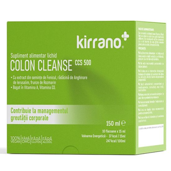 Supliment alimentar KIRRANO COLON CLEANSE, 10 flacoane x 15 ml, 4 image