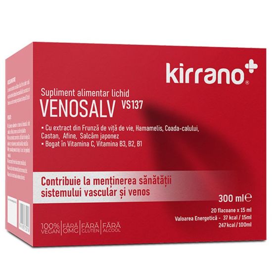 Пищевая добавка KIRRANO VENOSALV, 20 флаконов x 15 мл, изображение 3