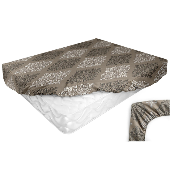 Простыня BUMBACEL CAPUCCINO Double, PREMIUM Satin, с резинкой, SF1704, 200x220 cм, изображение 2