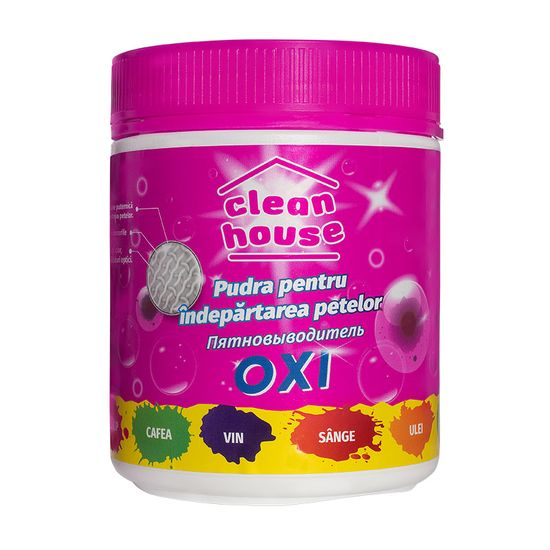 Pulbere CLEAN HOUSE pentru indepartarea petelor, pentru haine universal, 500g