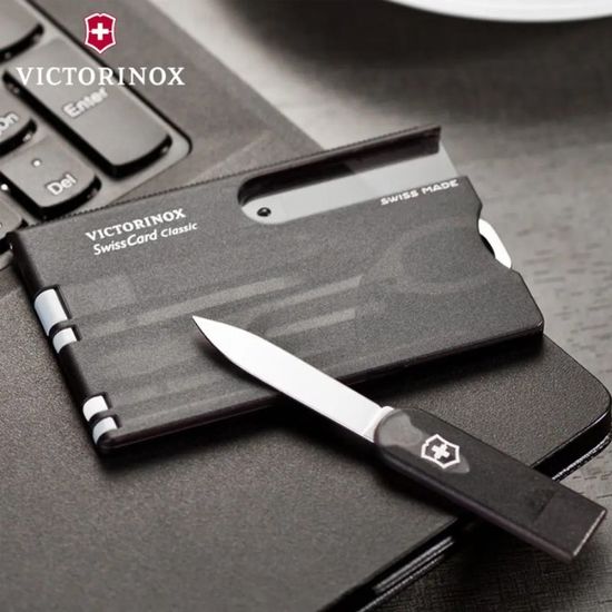 Швейцарская карта VICTORINOX 0.7133.T3 Classic, black, изображение 3