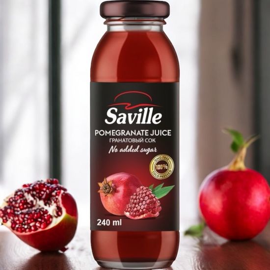 Suc de rodie SAVILLE fara zahar sau conservanti, 240 ml