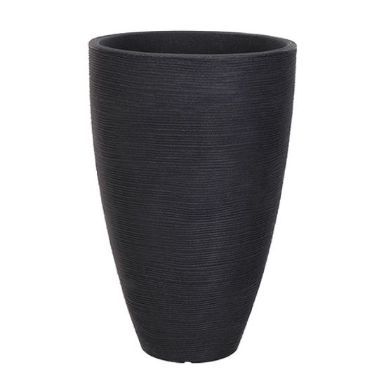 Ghiveci pentru flori "Vaza", din plastic, negru, D39cm, H60cm, 2 image