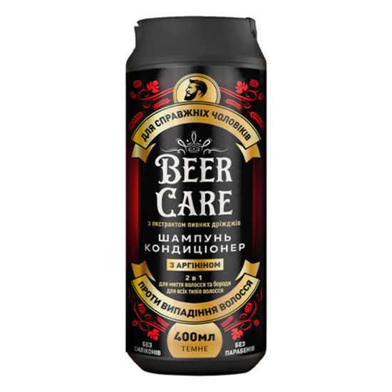 Sampon - balsam BEER CARE 2 in 1, anticaderea parului, cu arginina, 400 ml