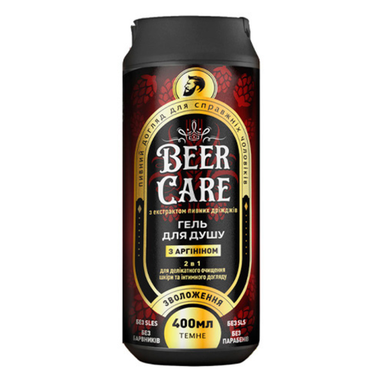 Гель для душа BEER CARE 2 в 1, увлажняющий, с аргинином, 400 мл, изображение 2