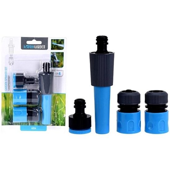 Set conectori, cu legatura pentru furtun, albastru, 4 piese