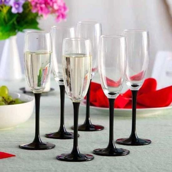 Set pahare LUMINARC Domino sampanie, 170 ml, 6 buc