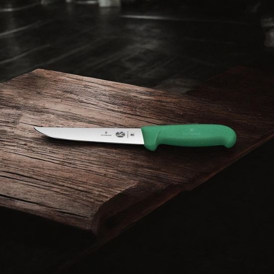 Нож VICTORINOX Fibrox, boning, 15cm, strainght, green, 5.6004.15