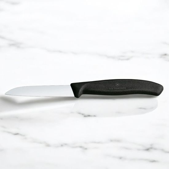 Нож VICTORINOX Swiss Classic, paring, 8cm straight, black, 6.7403