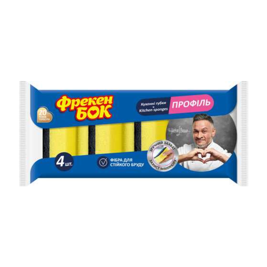 Губки кухонные ФРЕКЕН БОК Профиль, 4 шт
