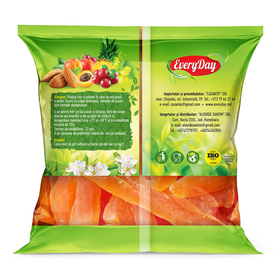 Papaya uscata EVERYDAY, taiate, rosii, 120 g, 3 image