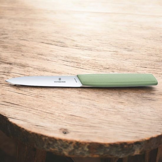 Cutit VICTORINOX Swiss Modern, parning, 10cm, straight, moss, 6.9006.1042