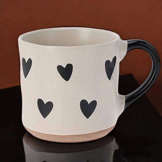 Cana Sf.Valentine Inimi negre, ceramica, 350ml