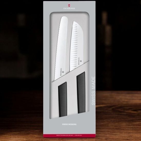 Кухонный набор VICTORINOX 6.9093.22G Swiss Modern, kitchen set, черный, 2 шт