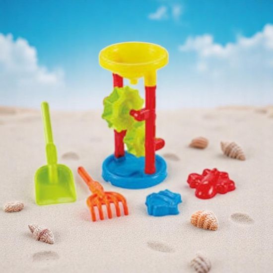 Set de jucarii pentru nisip, cu moara, 5piese, 31cm