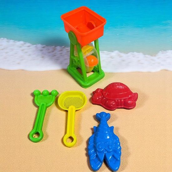 Set de jucarii pentru nisip, cu moara, SK158, 5 buc