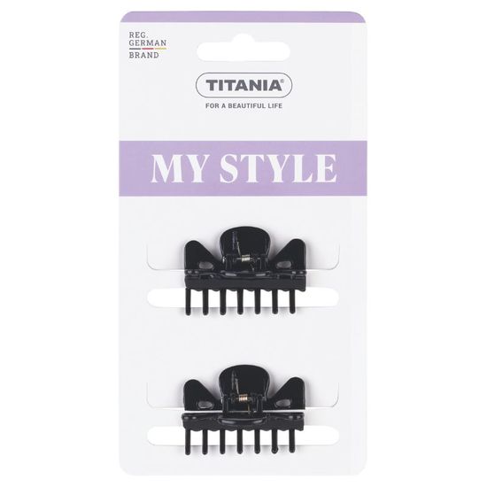 Agrafa de sectionare TITANIA, 2 buc., 4 cm, negru