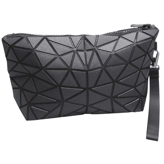 Geanta cosmetica TITANIA, piure negru, cu ornamente, 24 x 14 cm