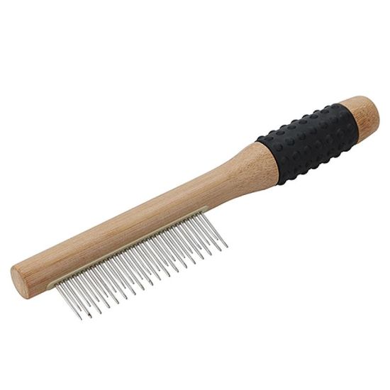 Perie pentru pieptanat PETS, metal/lemn, 22x4 cm