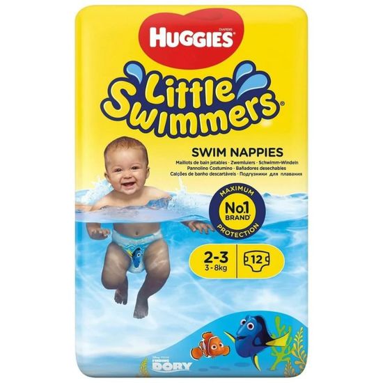 Подгузники для детей HUGGIES Little Swimmers, для купания,  № 2-3, 3-8 кг, 12 шт