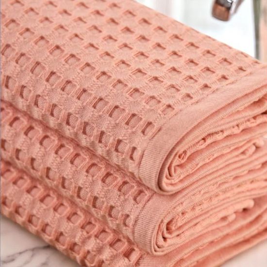 Prosop BUMBACEL Waffle Jasmin, de vafe, pudra, 50x80 cm