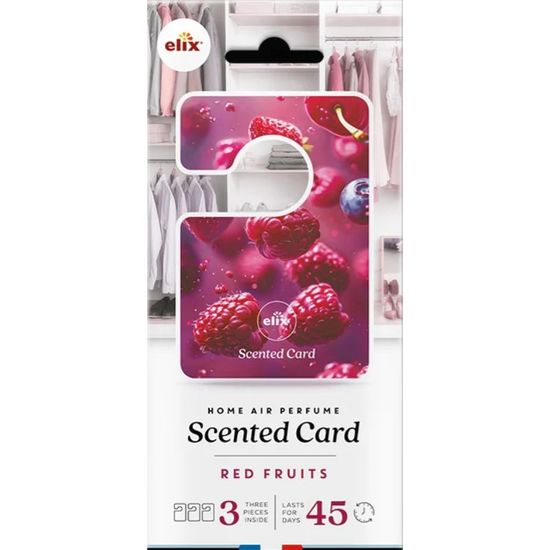 Aromatizator pentru haine ELIX Red Fruits, in dulap, 3 buc