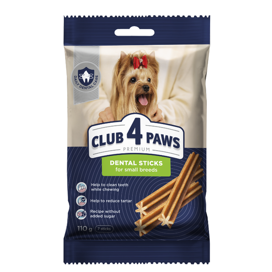 Лакомство CLUB 4 PAWS Premium Dental Sticks, для взрослых собак, мелкие породы, 110 г, изображение 2