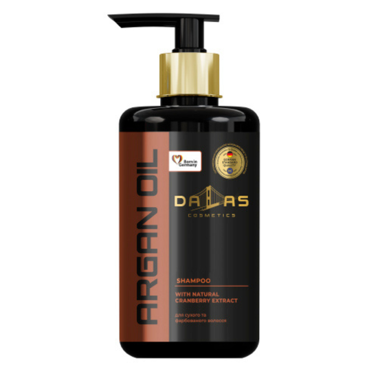 Шампунь DALAS COSMETICS, с экстрактом клюквы и аргановым маслом, с дозатором, 1000 мл