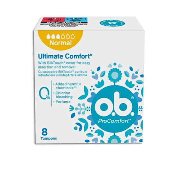 Tampoane OB Pro Comfort Normal, 3 picaturi, 8 buc