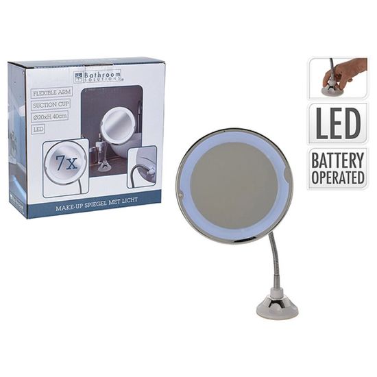 Oglinda ELEGANZA LED, pe suport, D 20 cm, H 40 cm