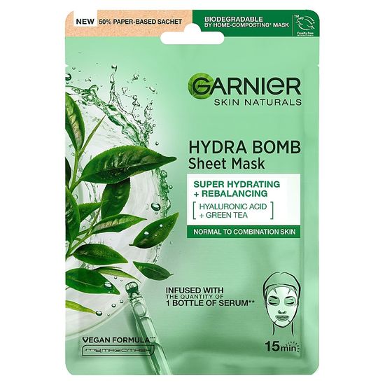 Маска для лица GARNIER Зеленый чай, Для нормальной кожи, 25г