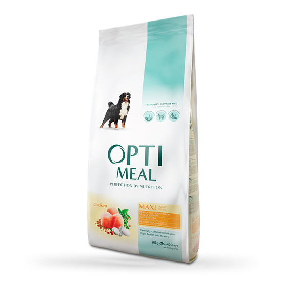 Hrana uscata OPTIMEAL Super Premium pentru caini adulti de rase mari, pui, 20kg