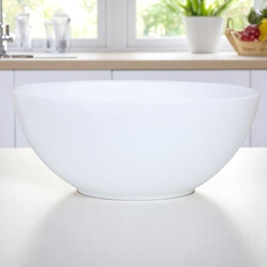 Salatiera PLAIN WHITE Moon, de sticla-ceramica, 17.5 cm, 3 image