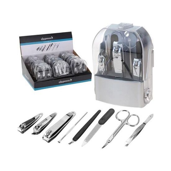 Set pentru manichiura, in cutie din plastic, 8 piese